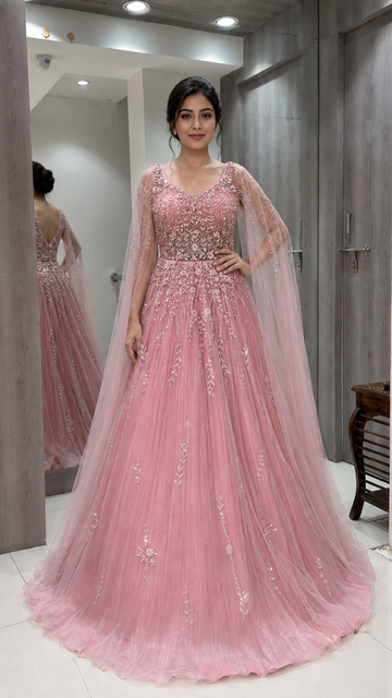 Blush Pink Long Gown