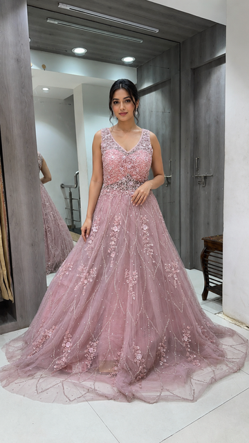 Dust Pink Long Gown
