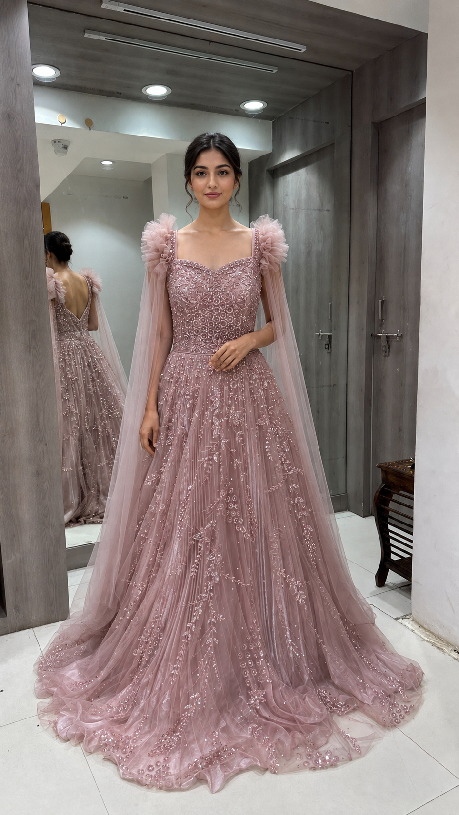 Dusty Pink Long Gown