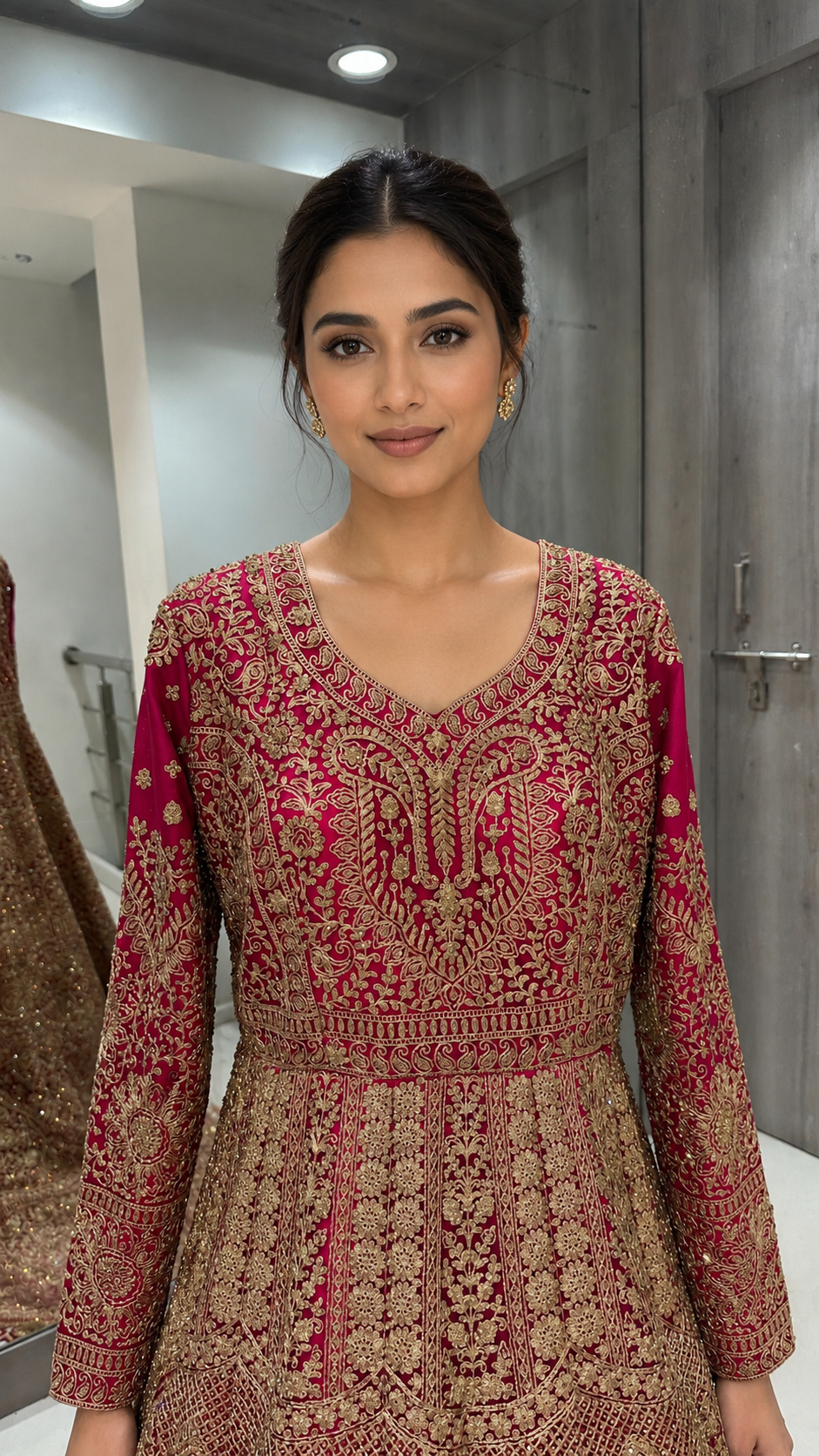 Maroon Bridal Gown