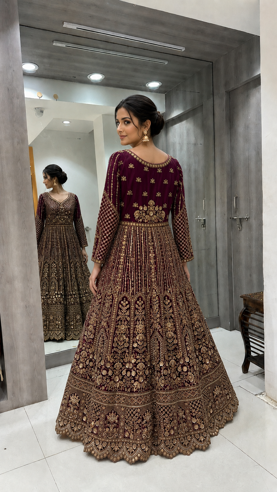 Elegant Magenta Bridal Sharara