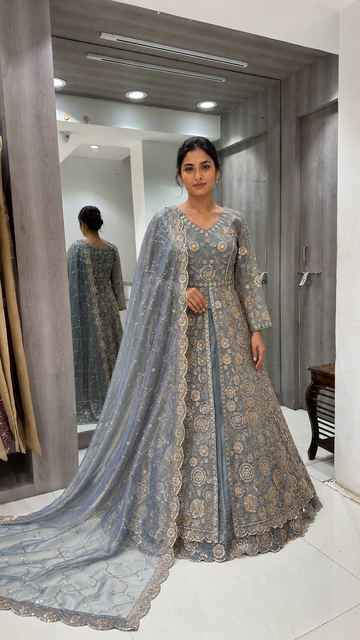 Bridal Gown With Embroidered