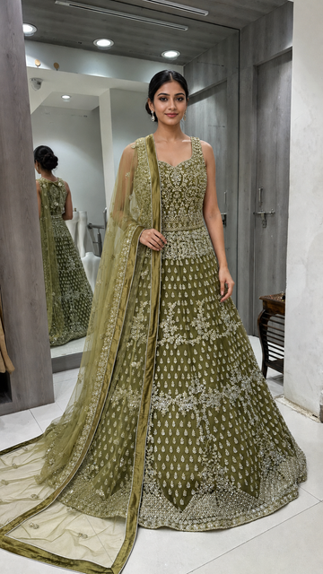 Olive Green Gown