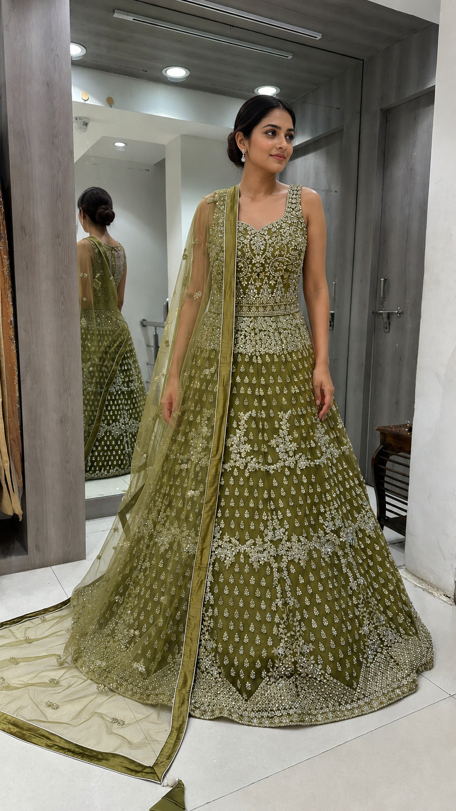 Olive Green Gown