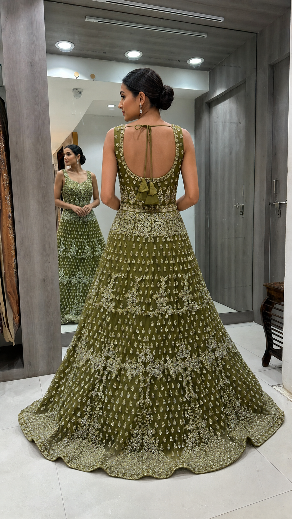 Olive Green Gown