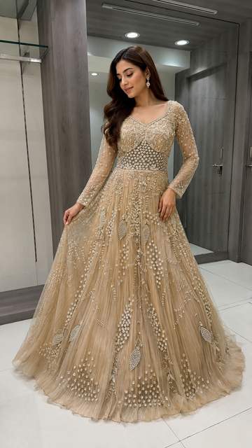 Beige Bridal Gown
