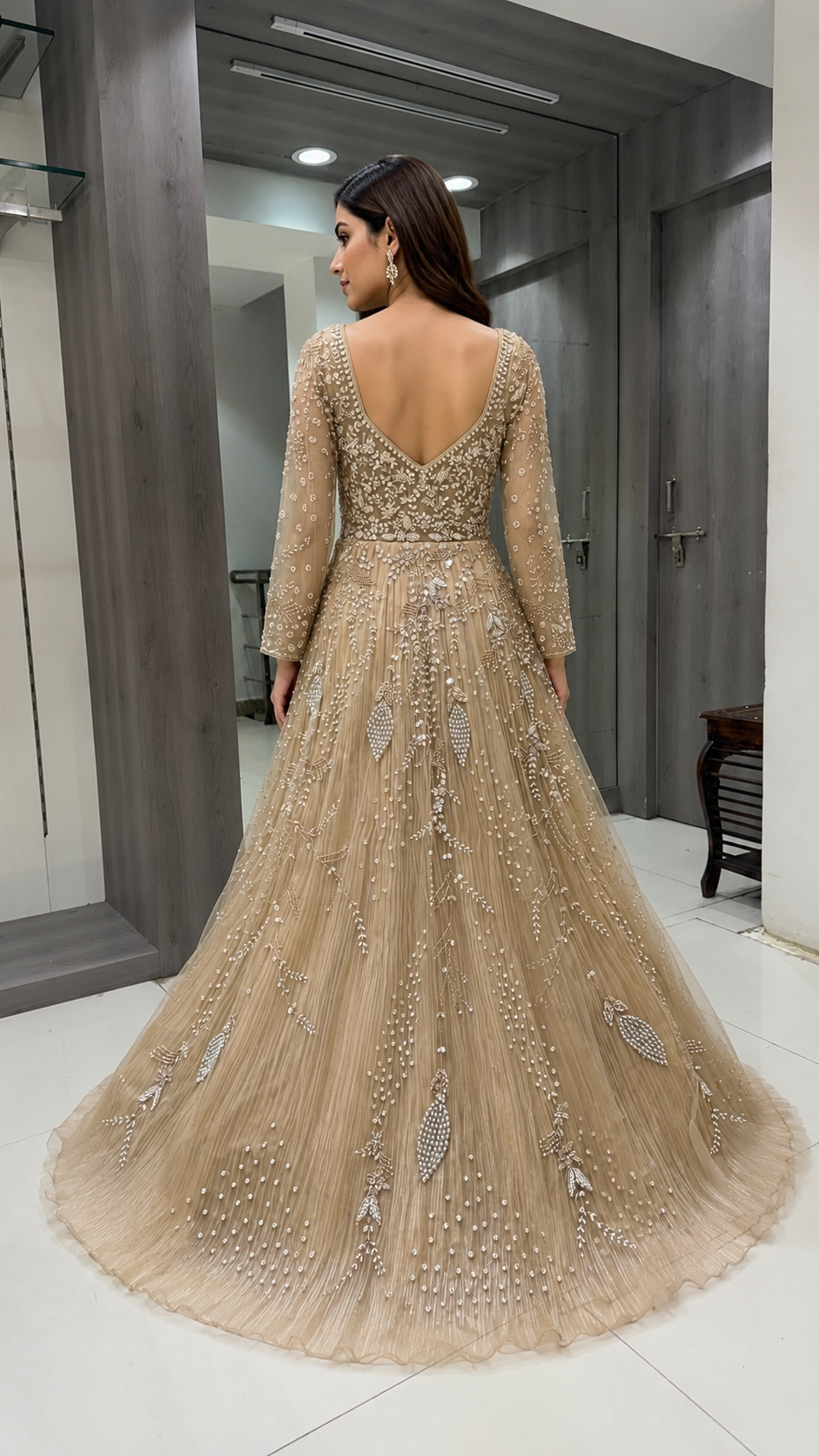 Beige Bridal Gown