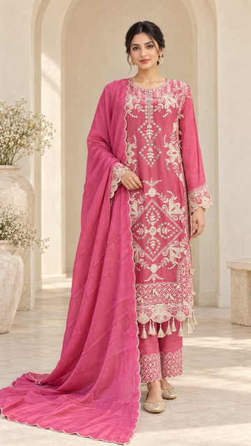 Elegant Rose Pink Suit