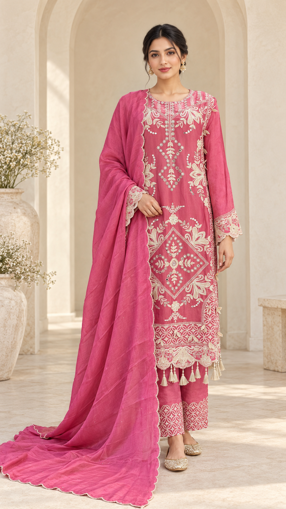Elegant Rose Pink Suit