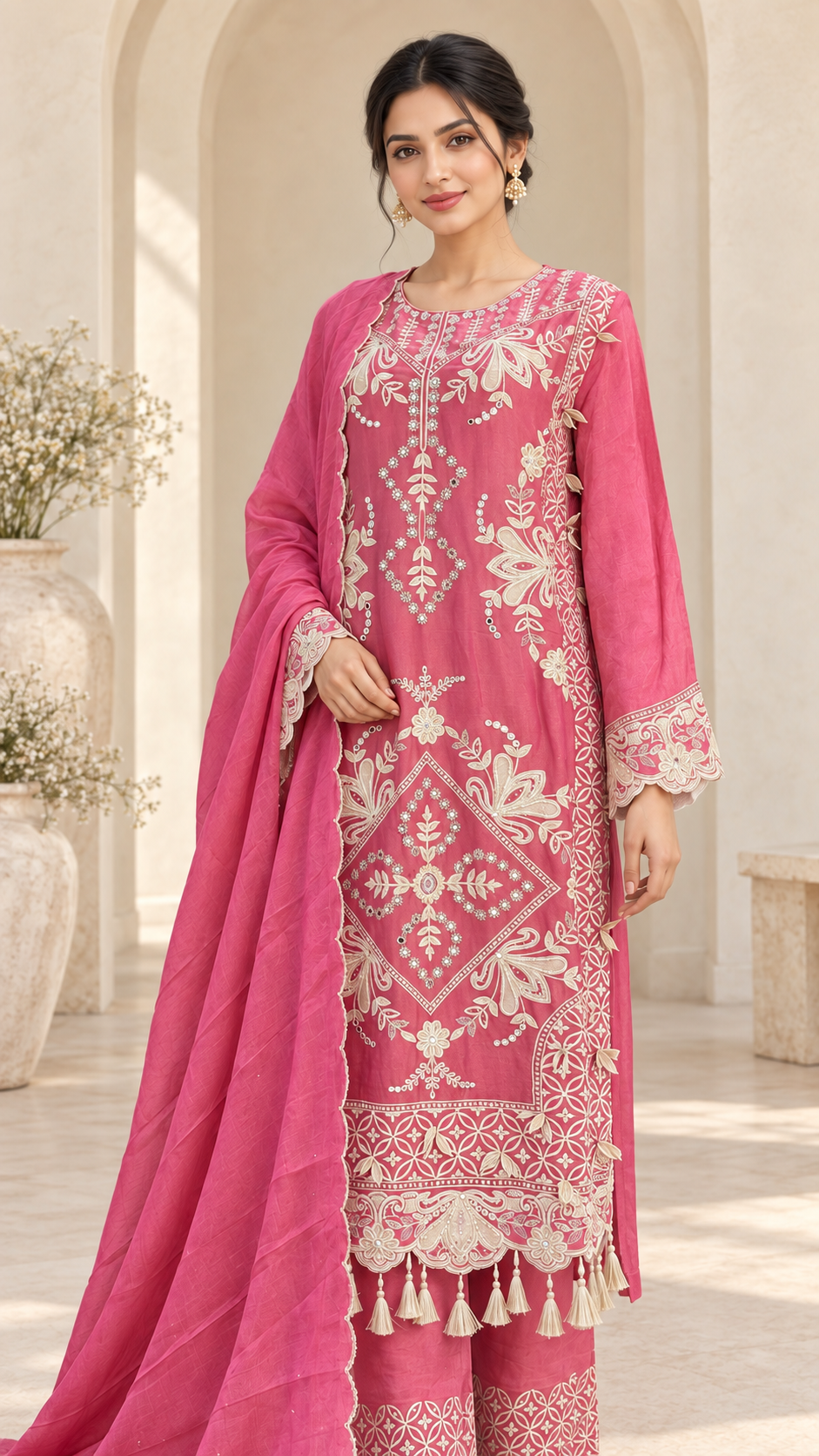 Elegant Rose Pink Suit