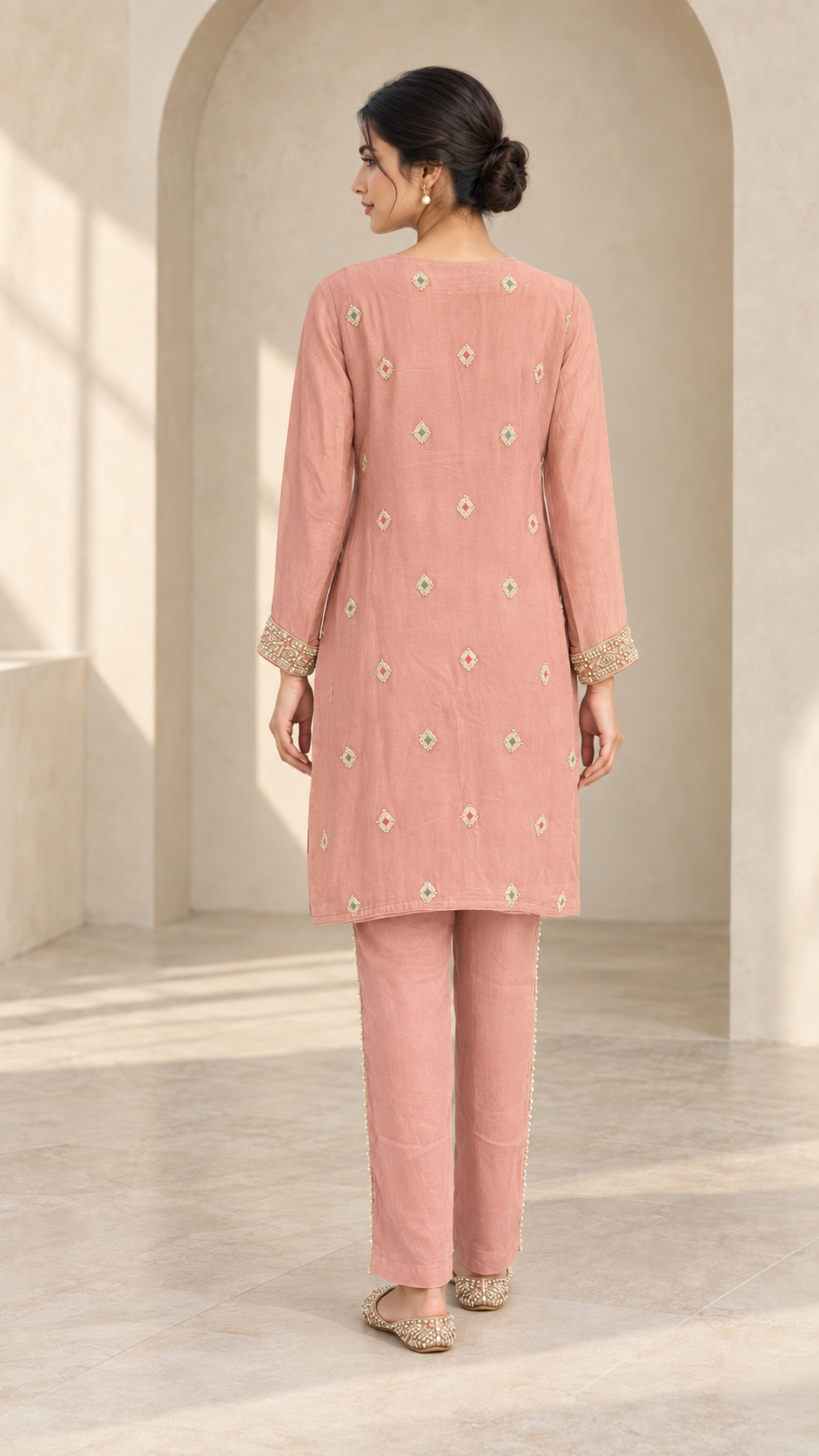 Elegant Dusty Peach Suit