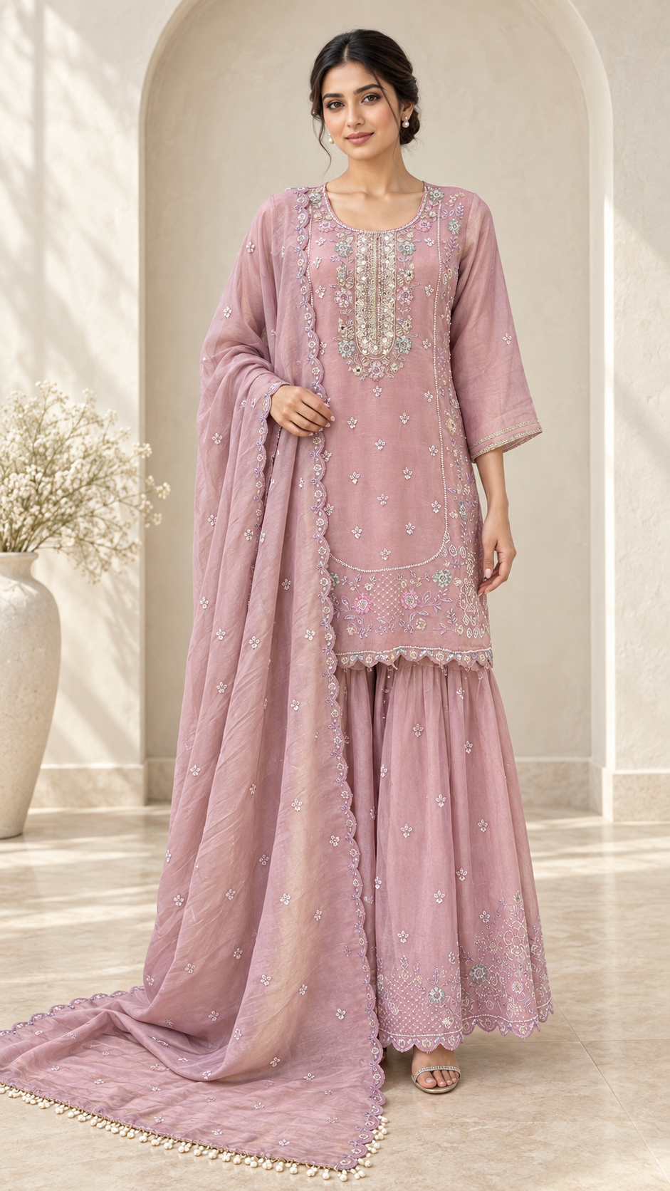 Dusty mauve Plazzo