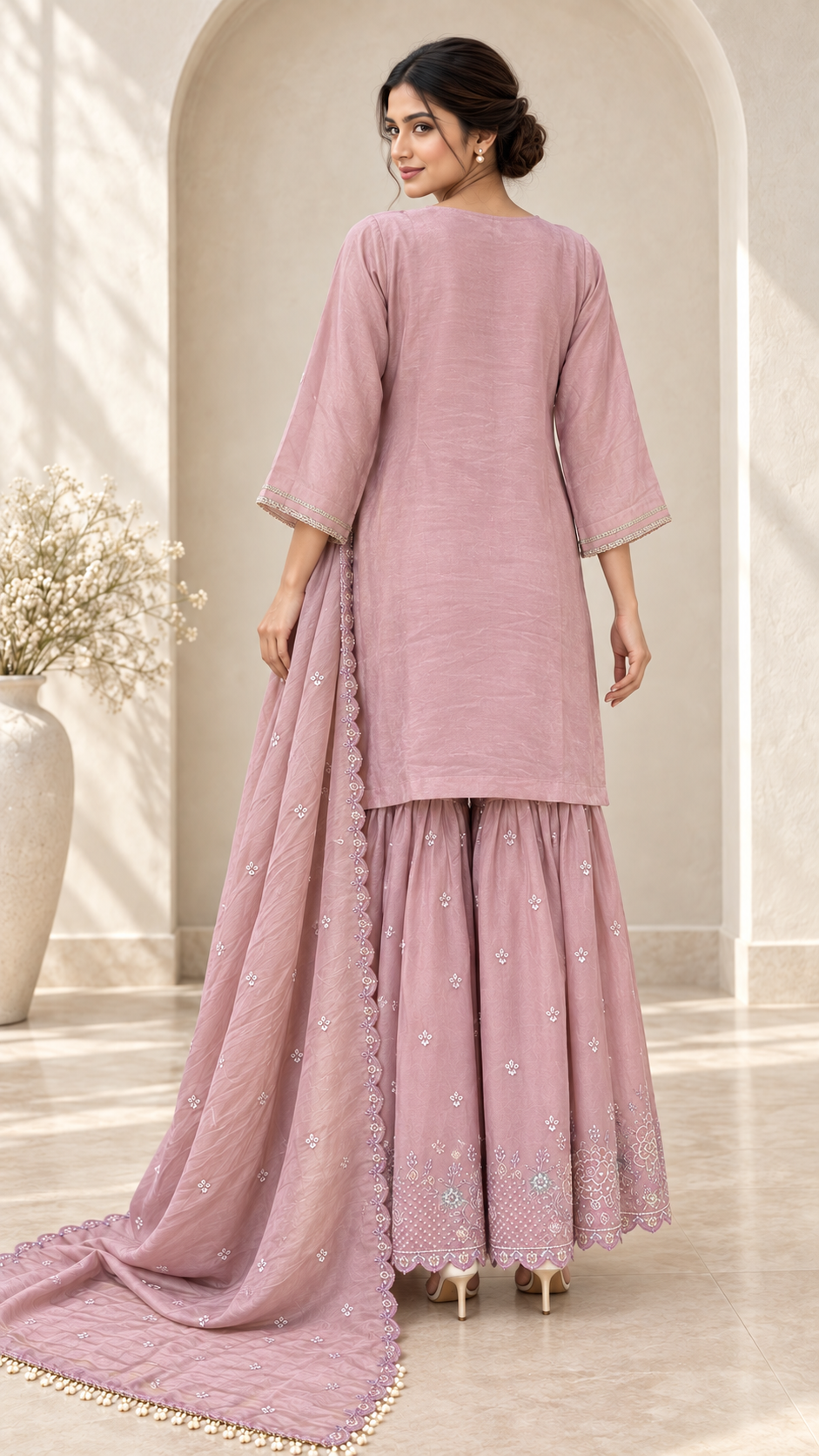 Dusty mauve Plazzo