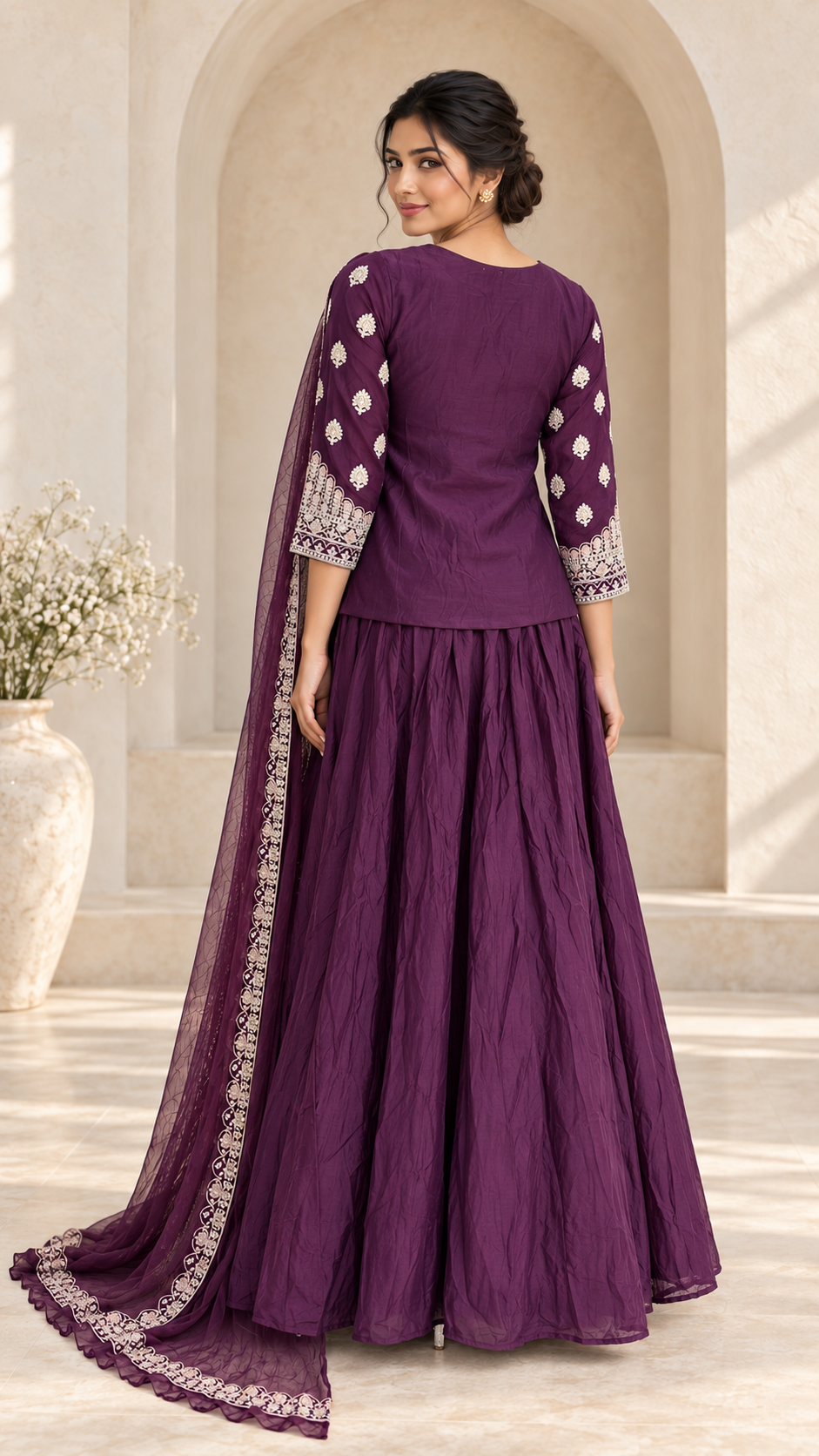 Elegant Purple Indo western