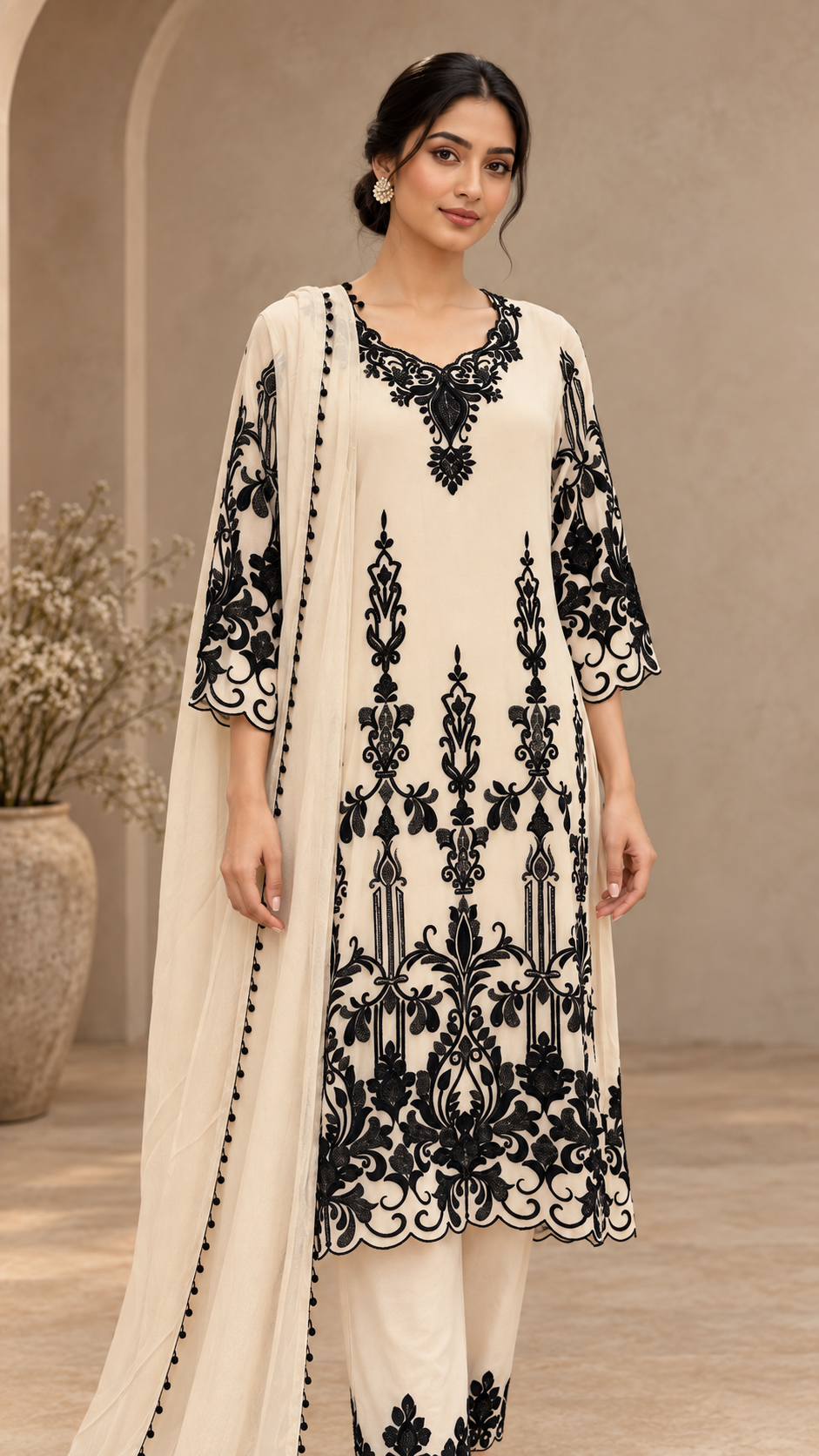 Elegant Ivory back Suit