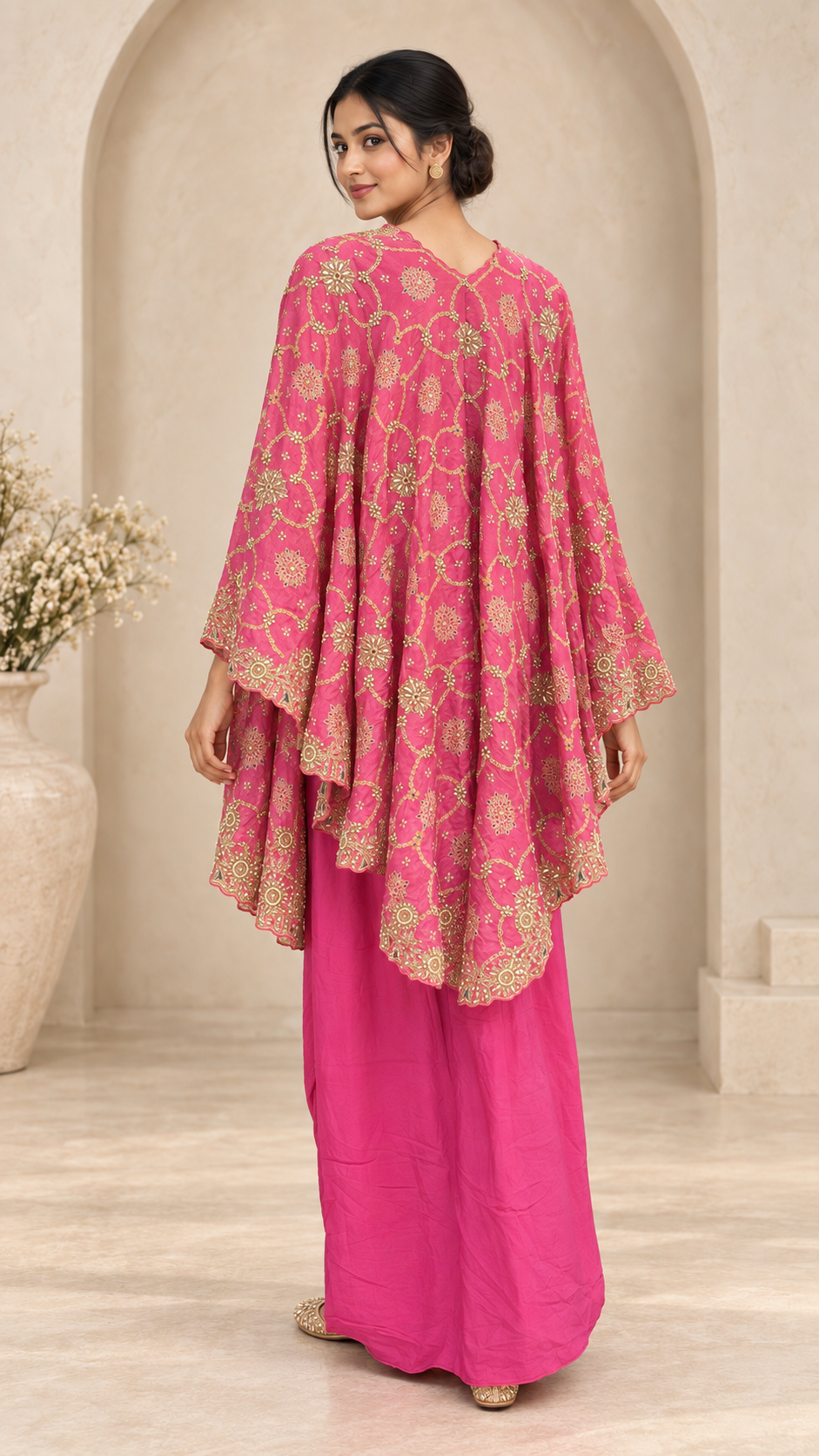 Elegant Pink Indo western