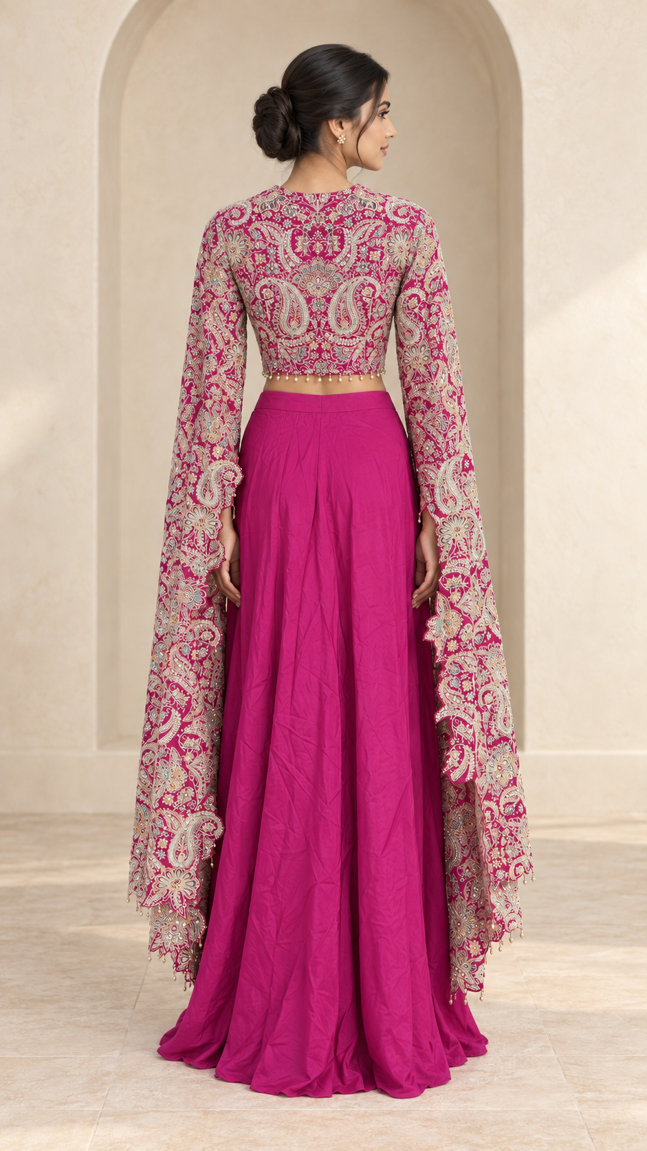 Elegant Pink Indo western