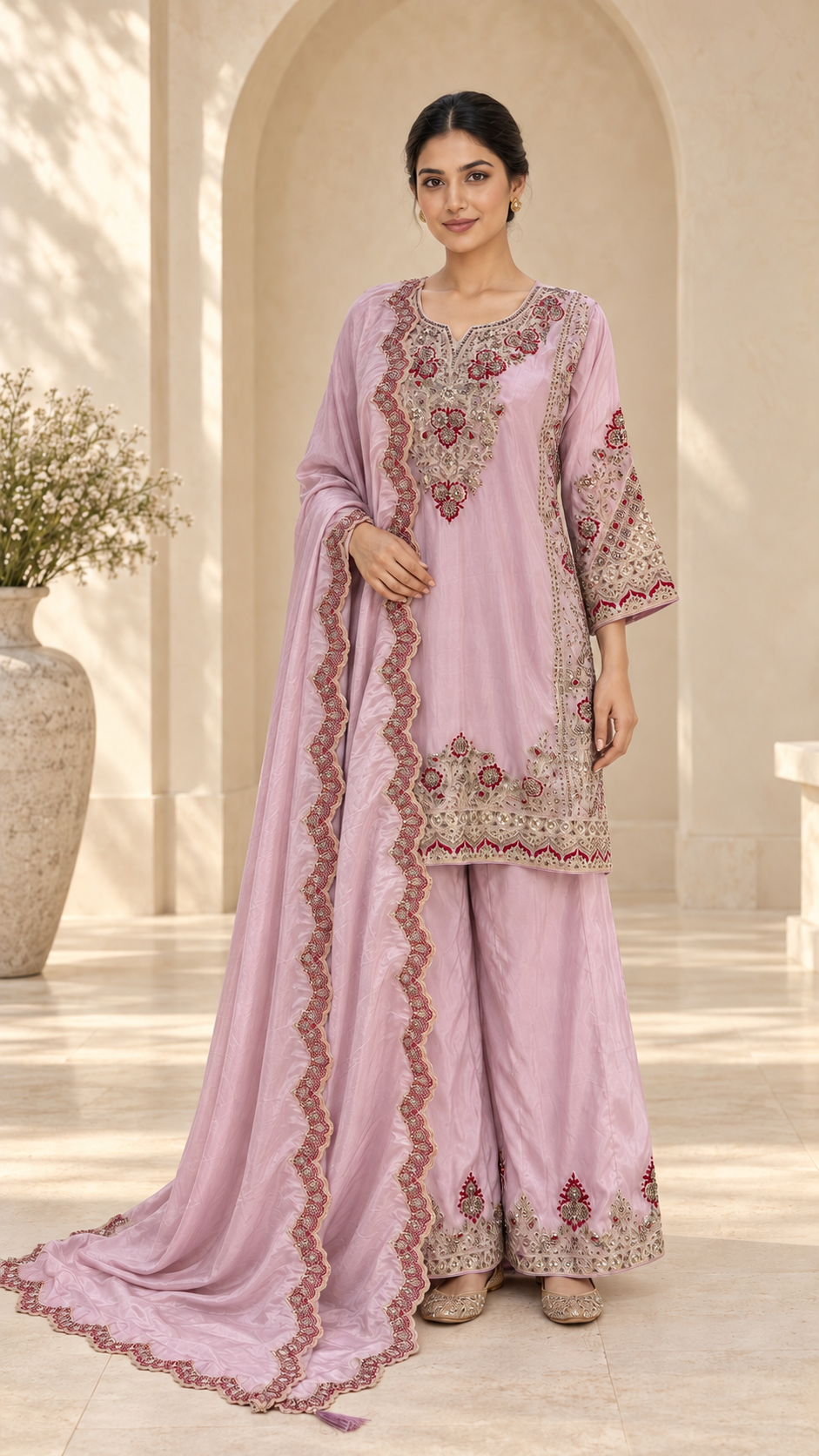 Dusty Pink Plazzo