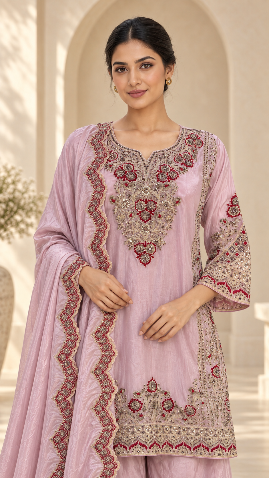 Dusty Pink Plazzo
