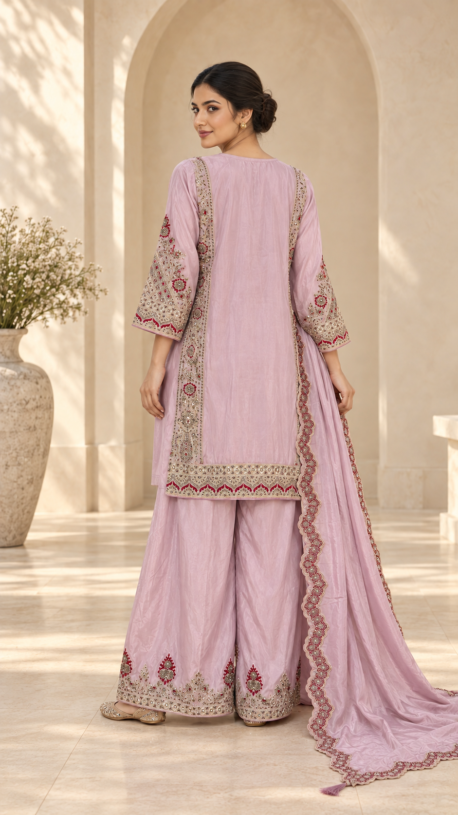 Dusty Pink Plazzo