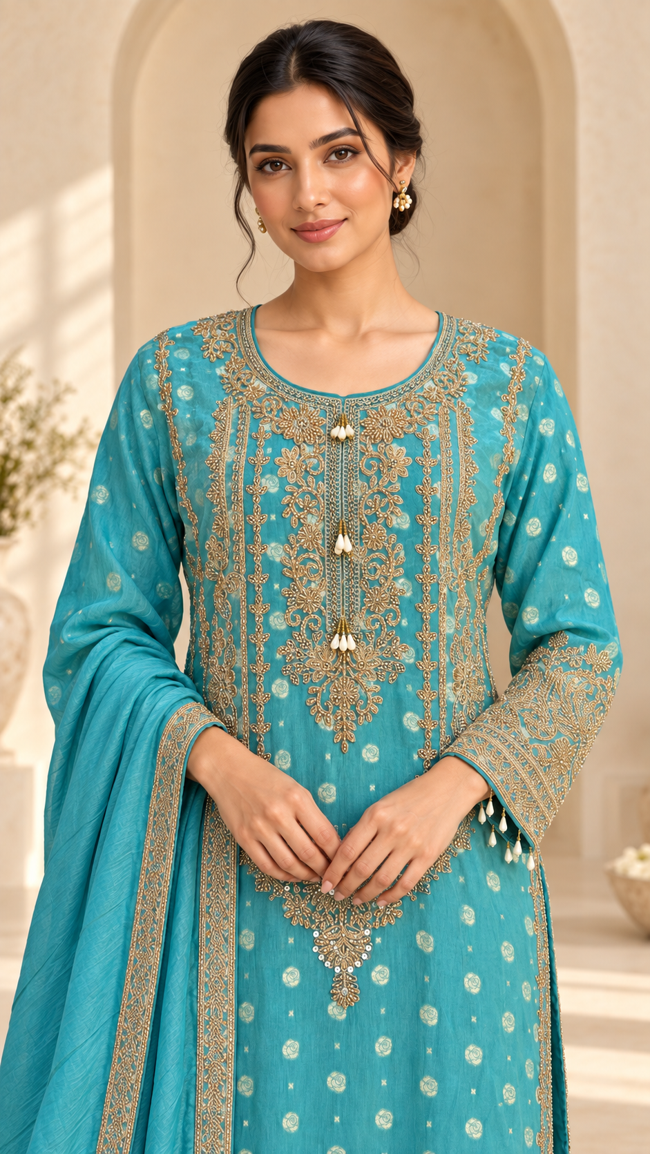 Elegant Aqua Blue Suit