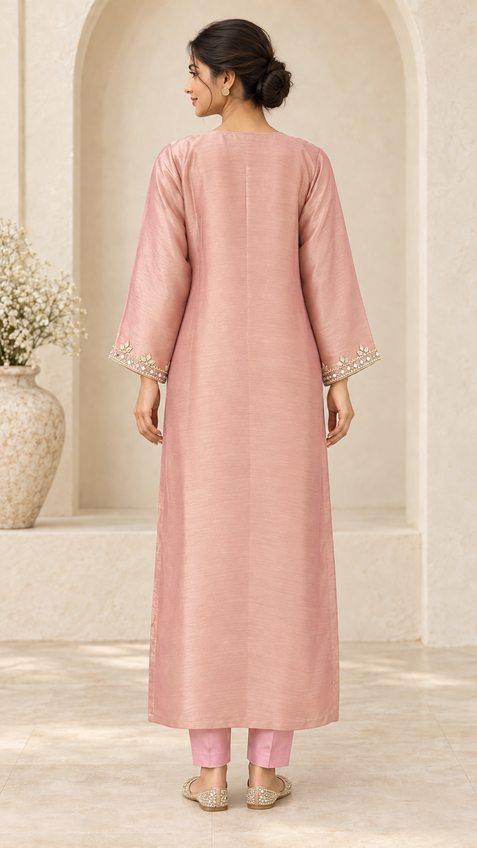 Blush Peach Indo western