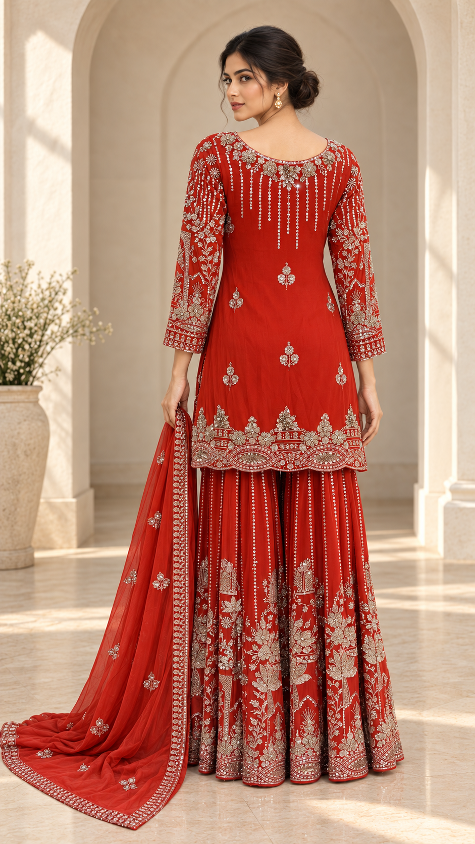 Elegant Rich Red Palazzo