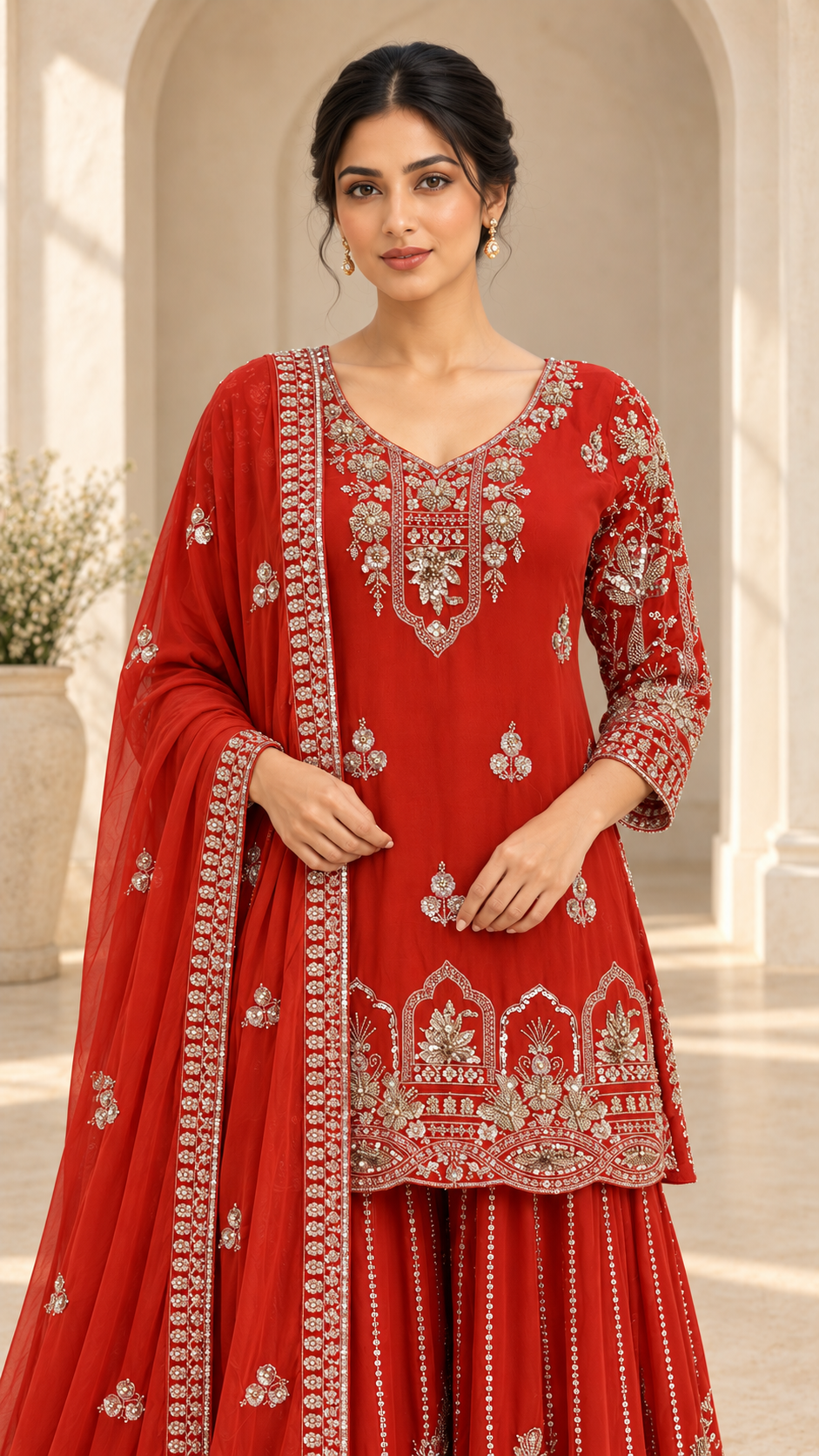 Elegant Rich Red Palazzo