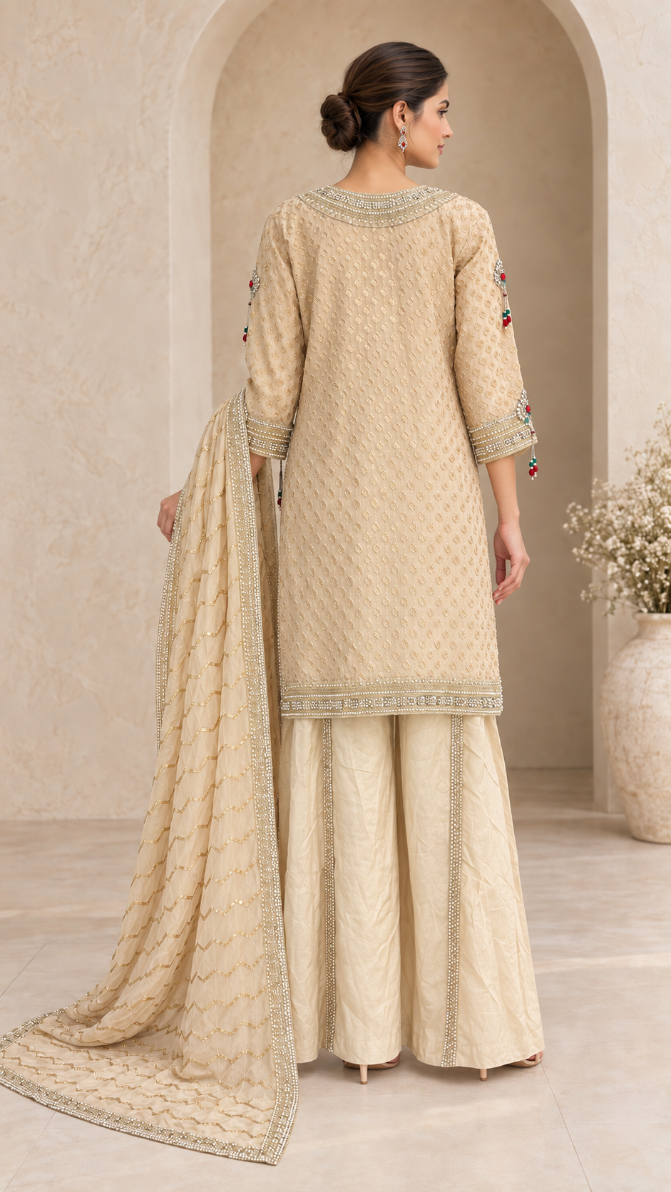 Elegant Champagne Palazzo