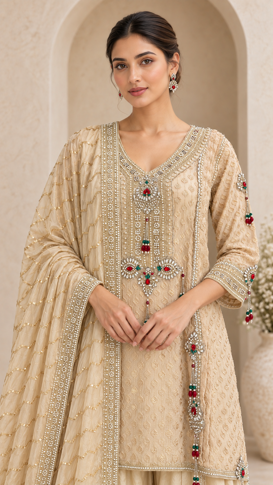 Elegant Champagne Palazzo
