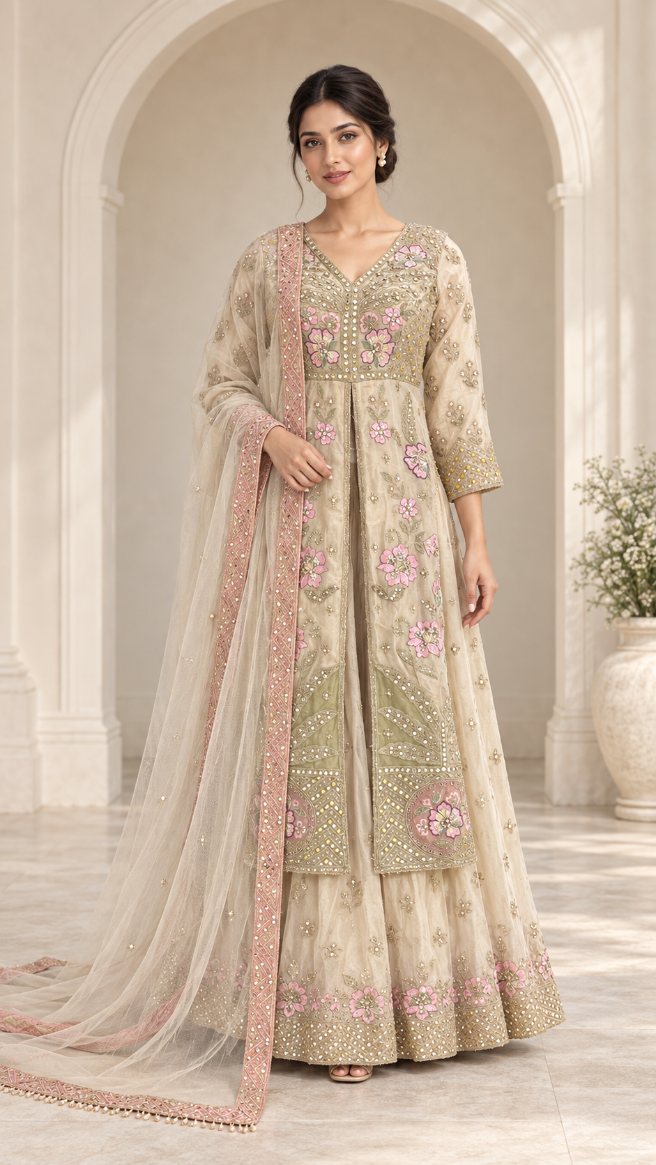 Champagne Beige Lehenga