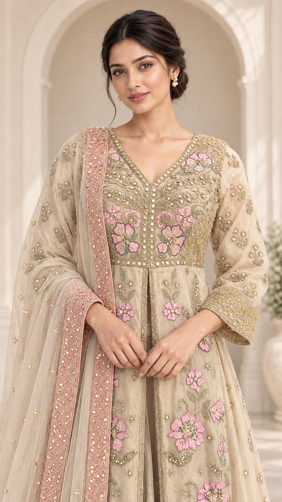 Champagne Beige Lehenga