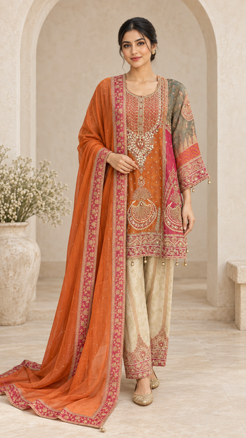 Rust Orange Suit