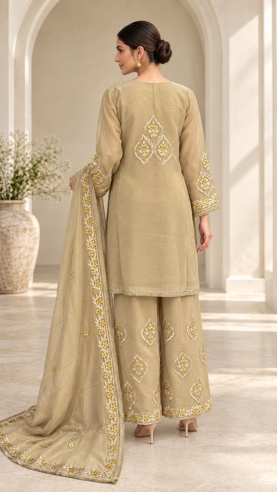 Champagne Olive Palazzo