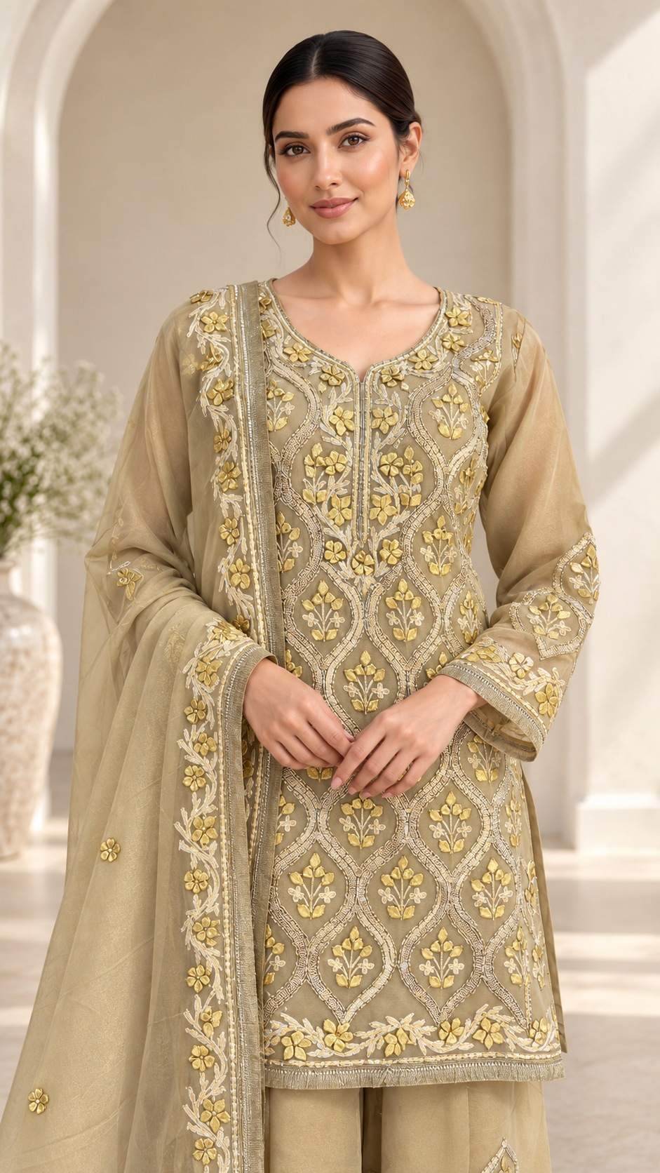Champagne Olive Palazzo