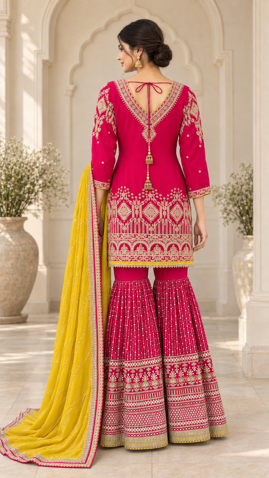 Magenta Pink Gharara