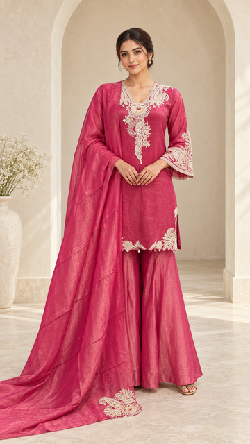 Elegant Rose Pink Palazzo