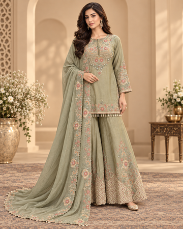 Sage Green Sharara