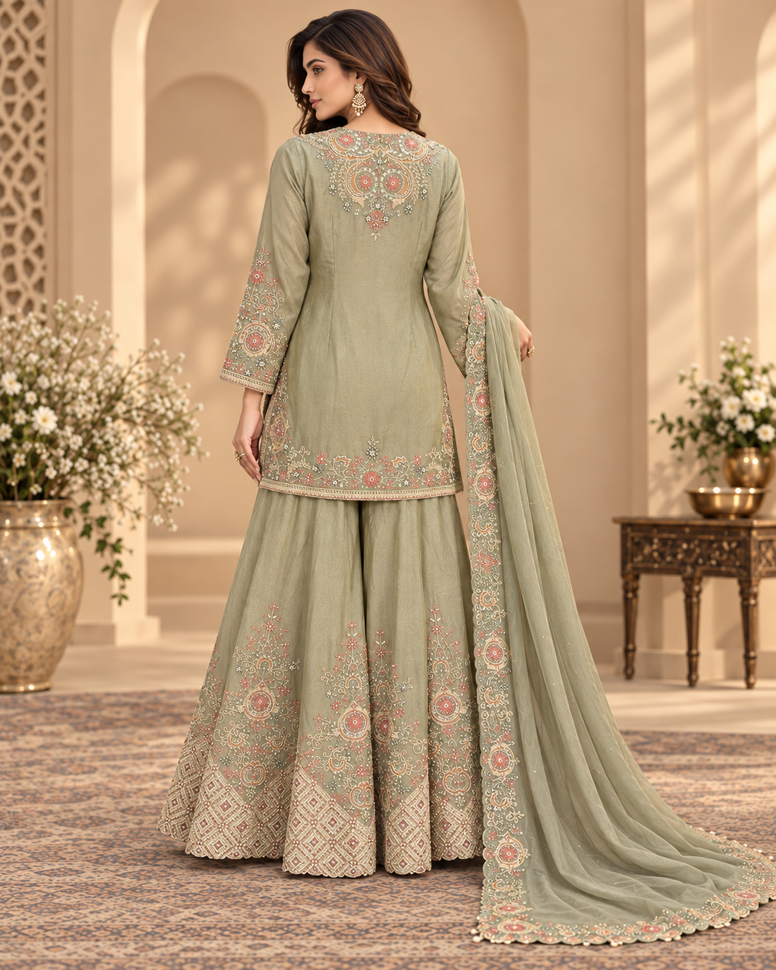 Sage Green Sharara