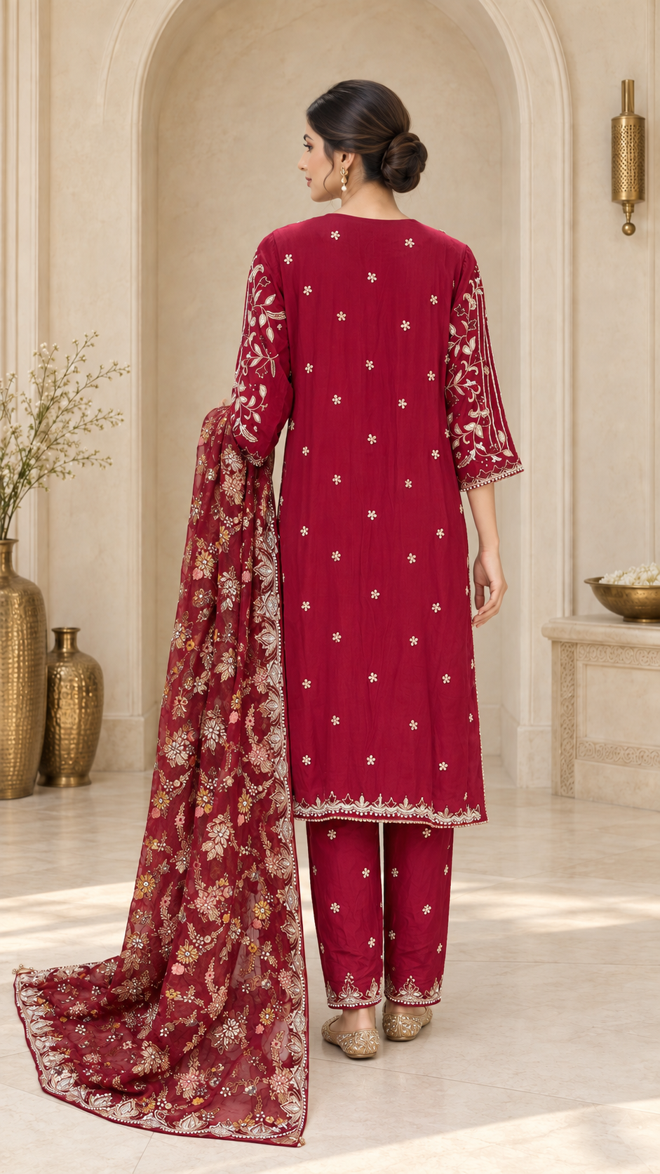 Elegant Maroon Suit
