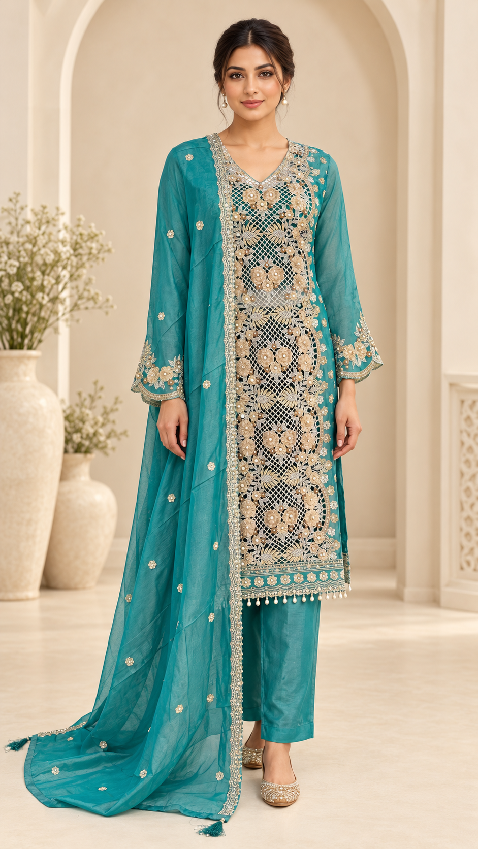 Aqua Blue Suit