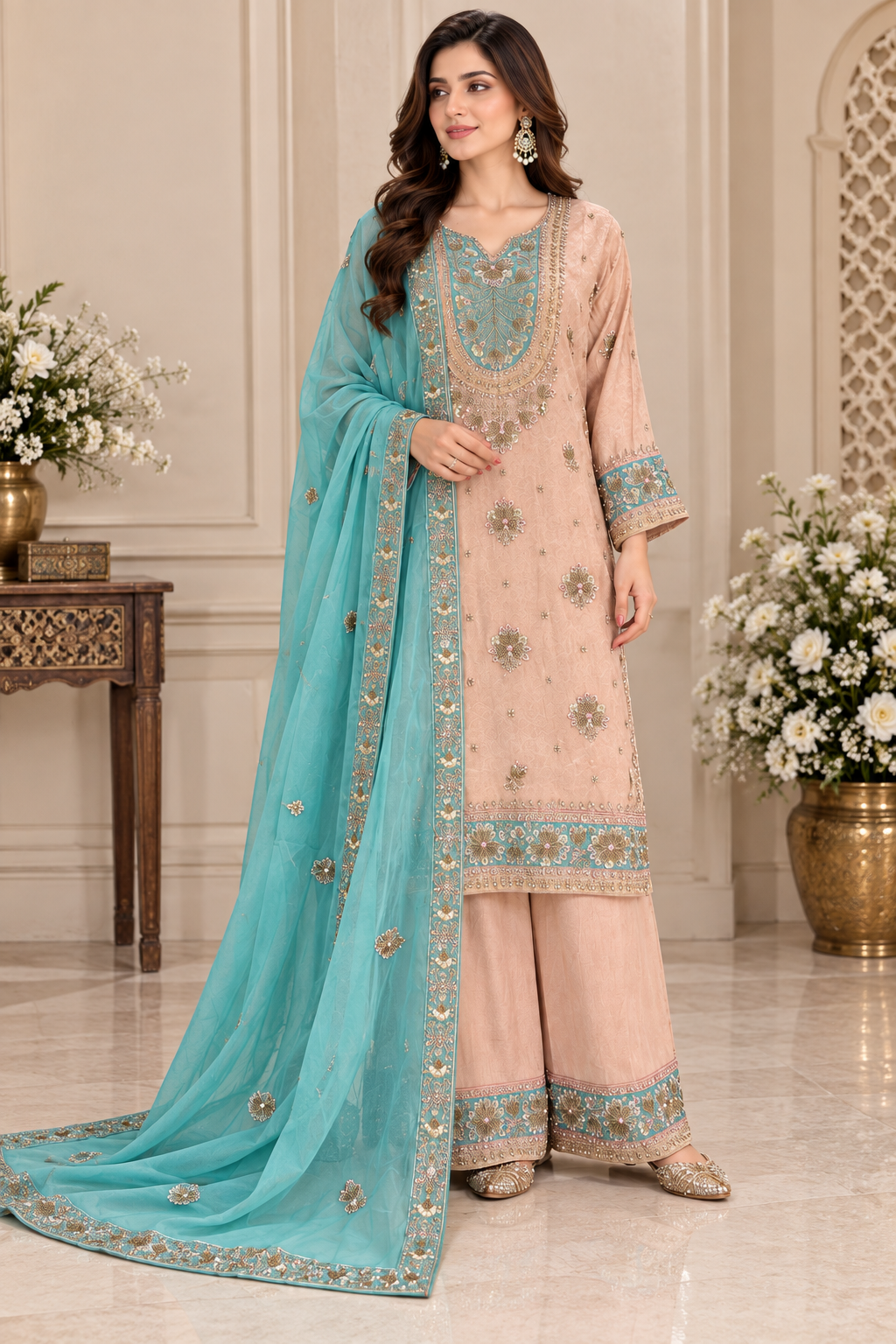Aqua Blush Palazzo