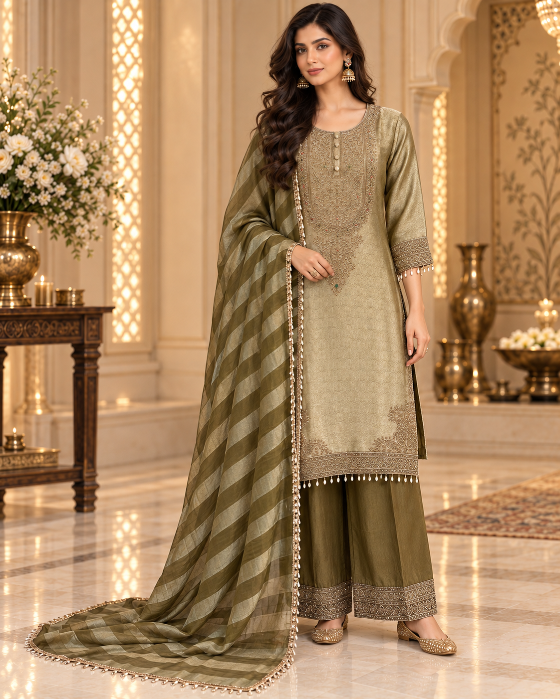 Olive Gold Palazzo