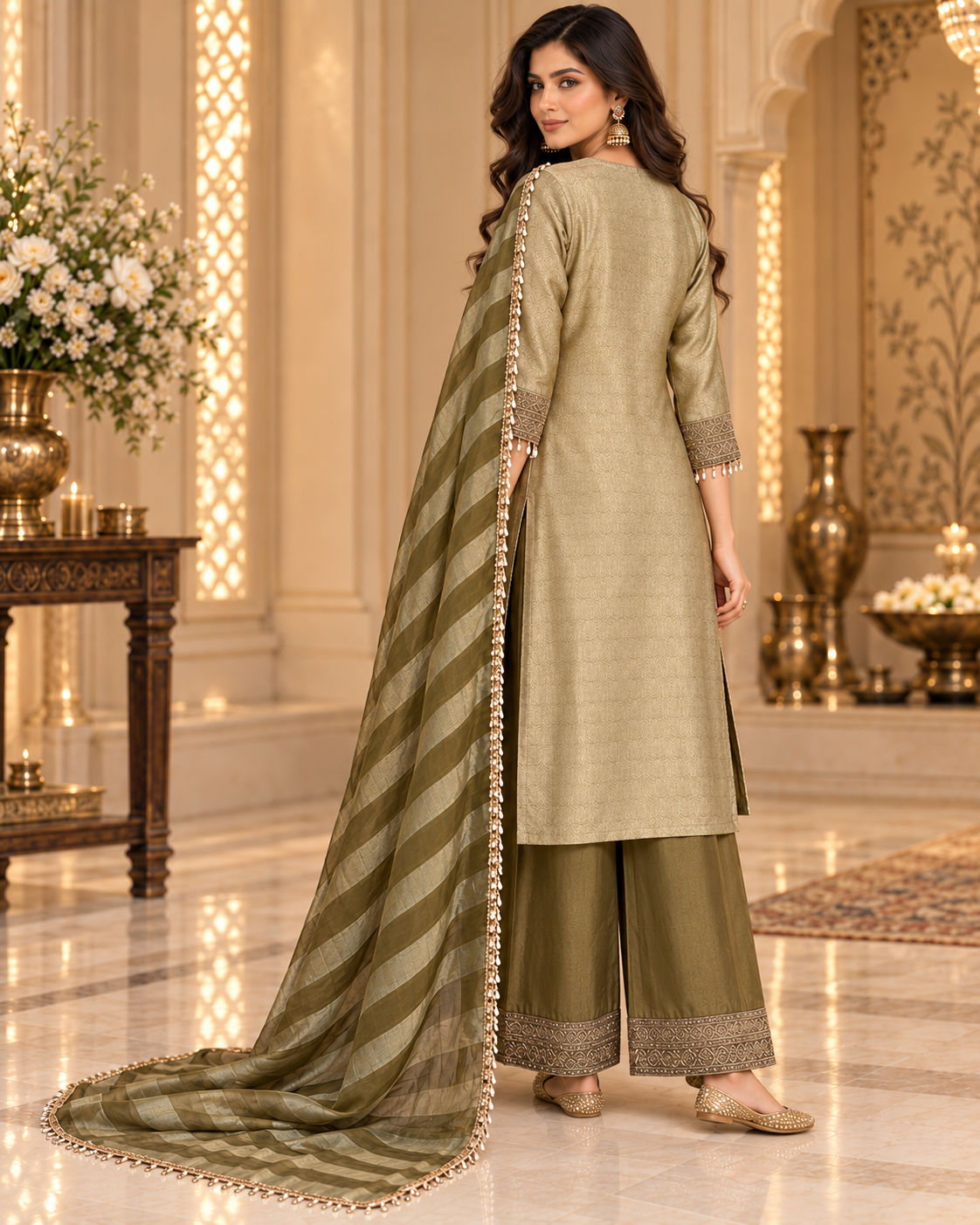 Olive Gold Palazzo
