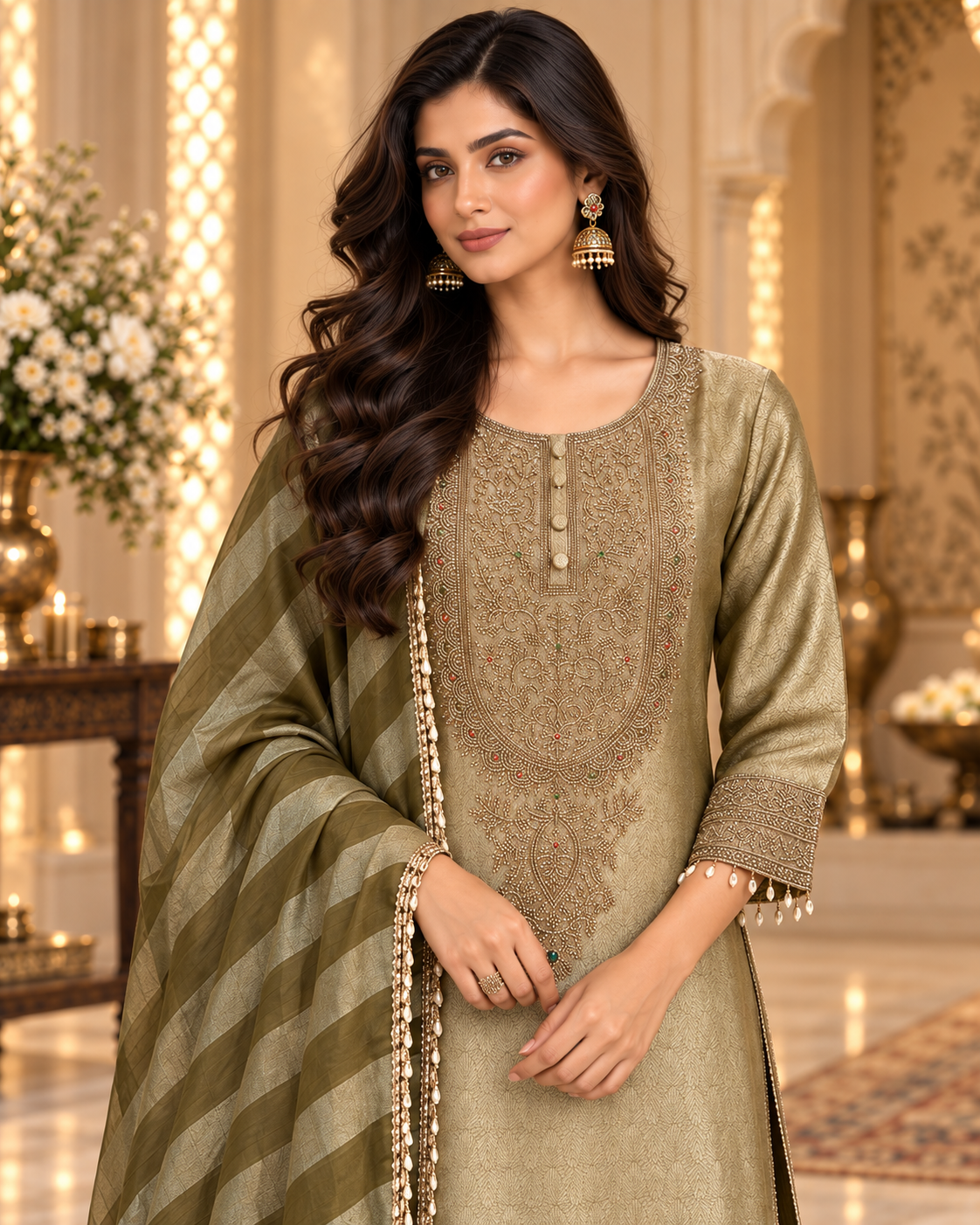 Olive Gold Palazzo