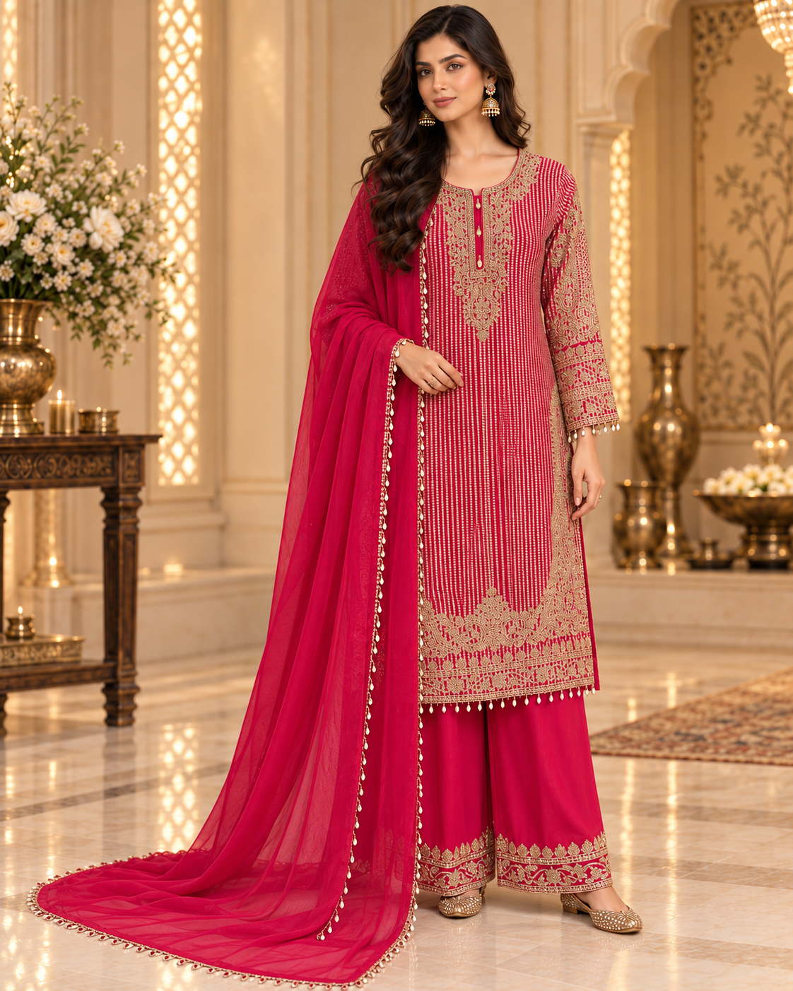 Fuchsia Pink Palazzo