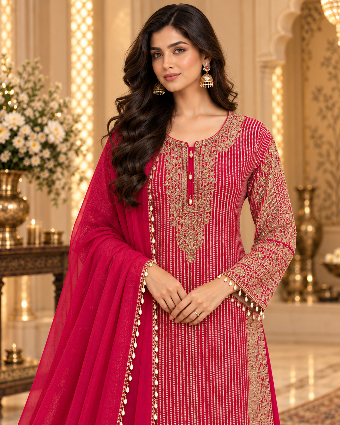 Fuchsia Pink Palazzo