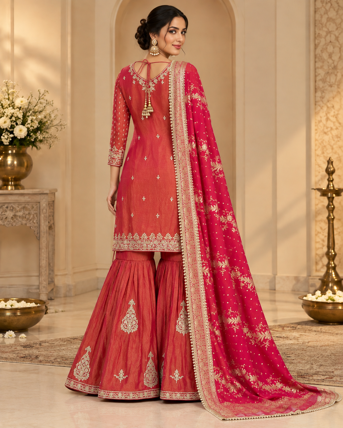 Rust Red Gharara