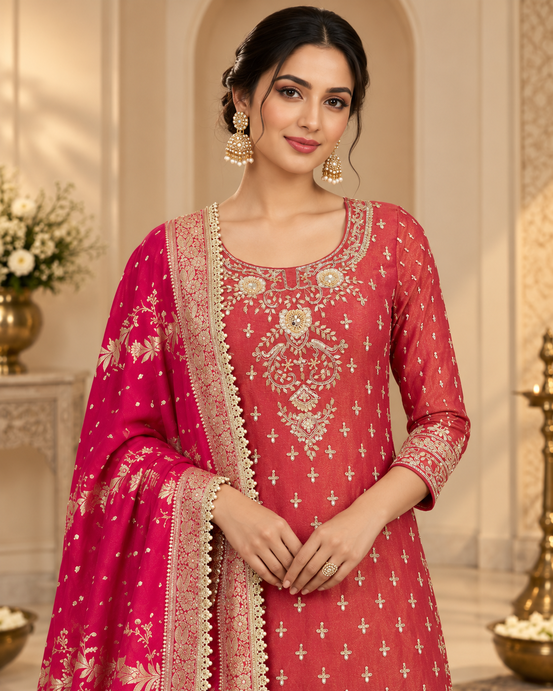 Rust Red Gharara
