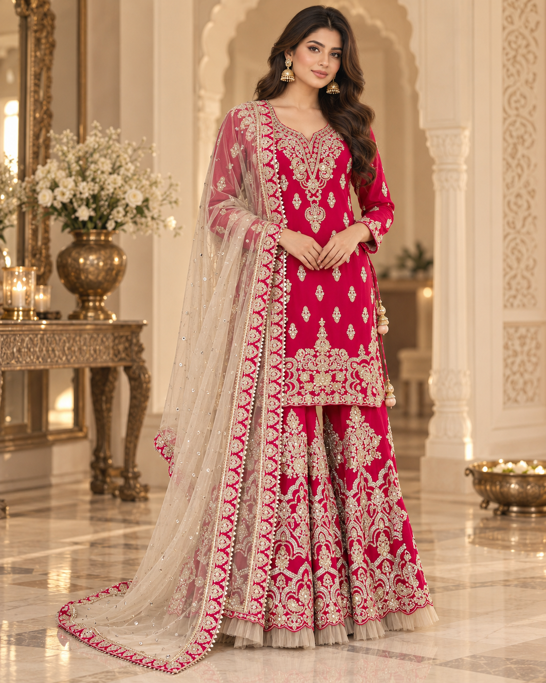 Royal Pink gharara